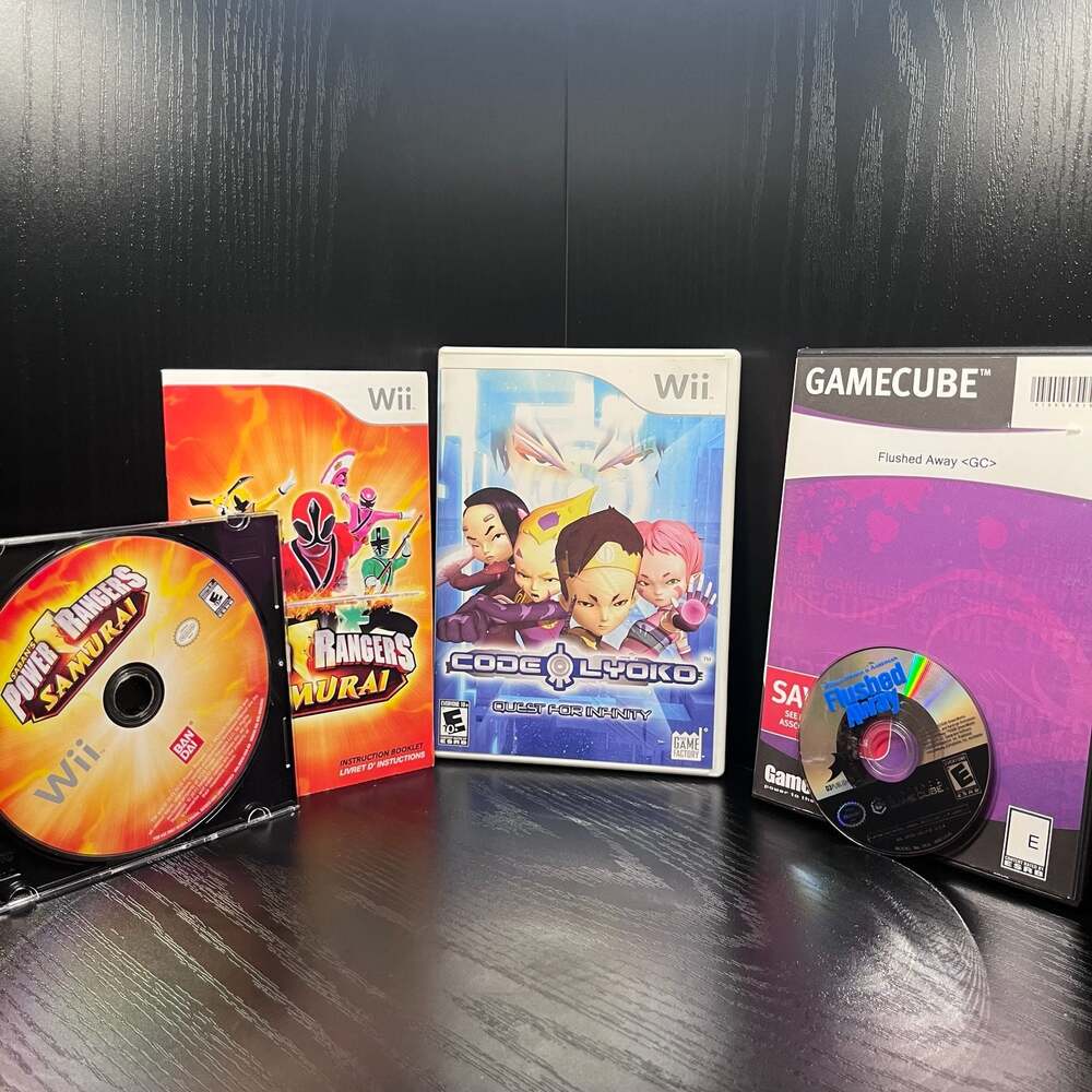 Wii & GameCube Game Bundle Code Lyoko Flushed Away Power Rangers-TESTED